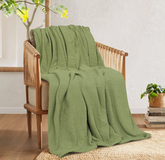 Waffles Terry Cotton Thermal Blanket
