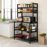 Breagha Wrought Iron Standard Baker's Rack with Microwave Compatibility - waseeh.com