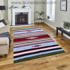Bohemian Kilim - 4 ft' x 6 ft' (Vol 2)
