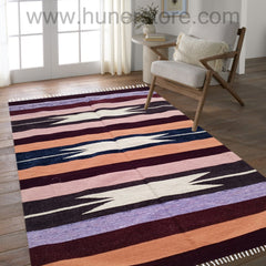 Bohemian Kilim - 4 ft' x 6 ft' (Vol 3)