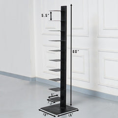 Classic Vertical Living Bedroom Bookcase Shelve Rack Decor (10 Tier) - waseeh.com