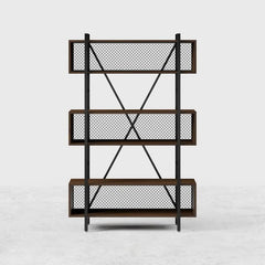 Mesh Etagere Lounge Living Room Bookcase Organizer Storage Rack - waseeh.com