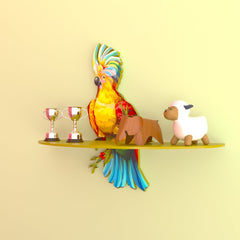 Parrot Perch Kids Bedroom Living Lounge Home Floating Organizer Shelve - waseeh.com