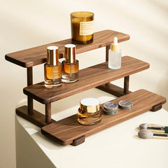 Kake Wooden Desktop Cup Perfume cosmetics multi-layer Storage Rack