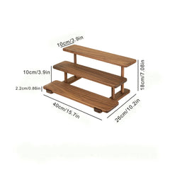 Kake Wooden Desktop Cup Perfume cosmetics multi-layer Storage Rack