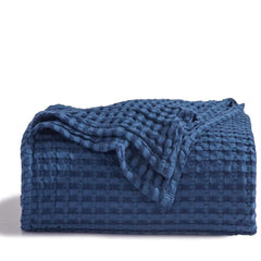 Viscos Cotton Thermal Blanket Royal Blue