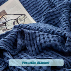 Viscos Cotton Thermal Blanket Royal Blue