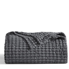 Viscos Cotton Thermal Blanket Charcol Grey