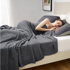 Viscos Cotton Thermal Blanket Charcol Grey