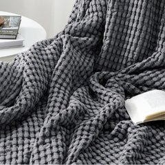 Viscos Cotton Thermal Blanket Charcol Grey