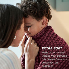 Viscos Cotton Thermal Blanket Blanket Burgundy