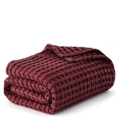 Viscos Cotton Thermal Blanket Blanket Burgundy