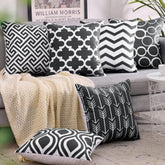 Geometric Canvas Indoor Pack of 6 - Black