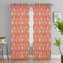 City Block Curtains Orange-Yellow texture