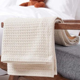 Organic Cotton Waffle Baby Blanket Natural
