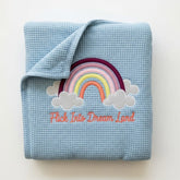 Luxe Baby Waffle Blanket Blue