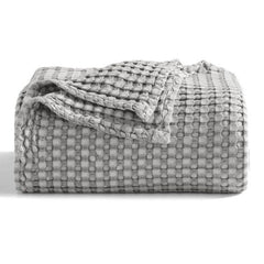 Cotton Waffle King Size Blanket Summer Blanket Bamboo for Luxury Throws
