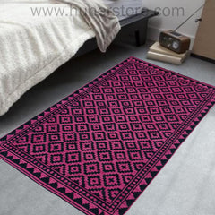 Diamond Style - Black & Shocking Pink (4ft x 6Ft)