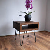 Open Storage Table with Iron Legs