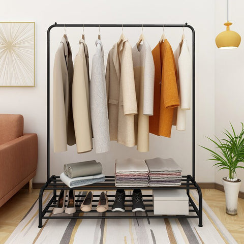 Cloth Hanging Rack with Shoe Stand