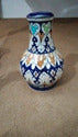 Multicolor Floral Blue Pottery Vase