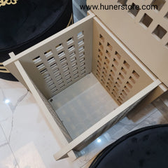 Square coffee table with storage