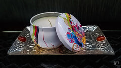 White rose candle