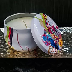 White rose candle