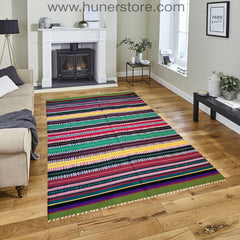 Bohemian Cotton Kilim - 3 ft x 6 ft