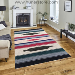 Bohemian Kilim - 4 ft' x 6 ft' (Vol 2)
