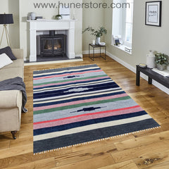 Bohemian Kilim - 4 ft' x 6 ft' (Vol 3)