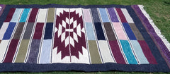 Flower Style - Multi stripe Hand-woven - 4ft' x 6ft'