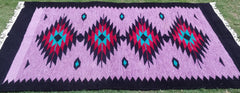 Purple Flower Style - Multi stripe - Hand-woven - 4ft' x 6ft'