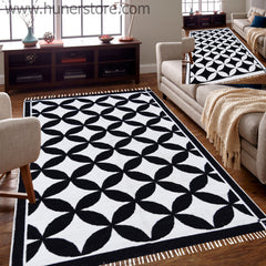 Geometric Floral Rug - 4' x 6'