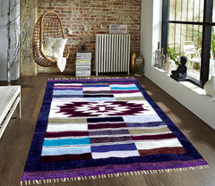 Flower Style - Multi stripe Hand-woven - 4ft' x 6ft'