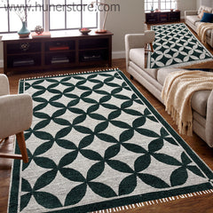 Geometric Floral Rug - 4' x 6'