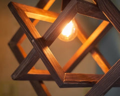 Wooden hanging Lampshade