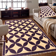 Geometric Floral Rug - 4' x 6'