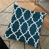 Blue & White Geometric cushion covers