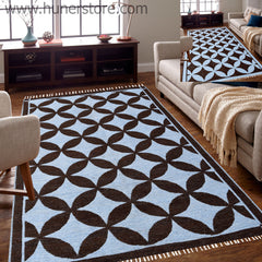 Geometric Floral Rug - 4' x 6'