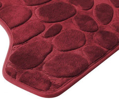 2 PCs Bath and Pedestal Mat Set - waseeh.com