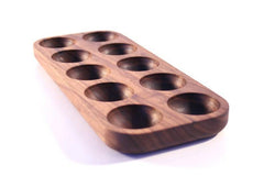 Mahogany Wooden Kitchen Egg Holder Tray - waseeh.com