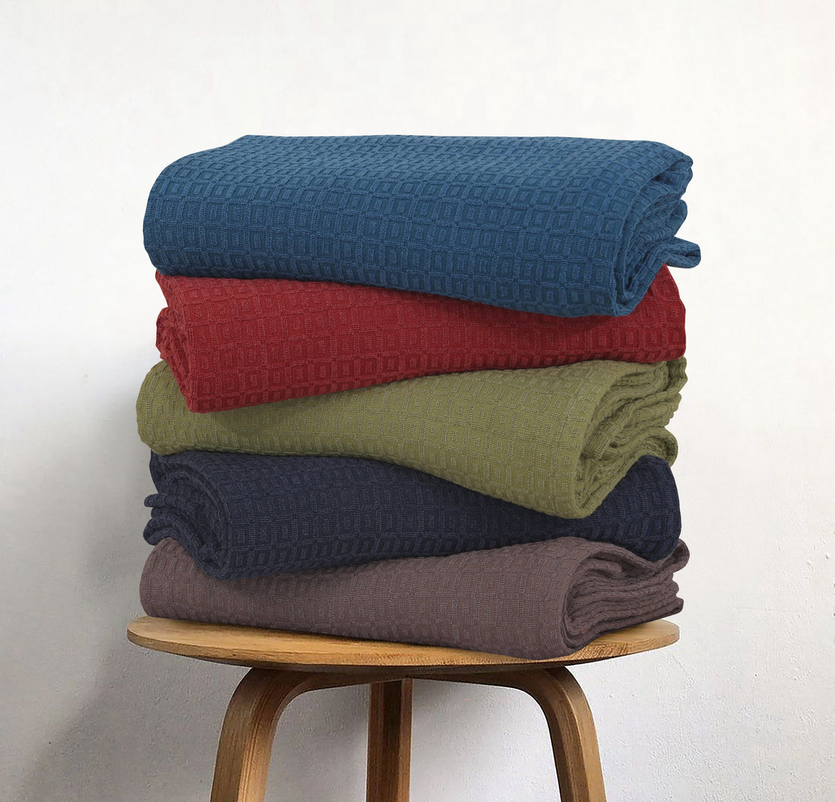 Waffle cotton thermal blanket and sofa throw - Huner Store