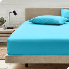 Fitted Sheet Peacock Blue