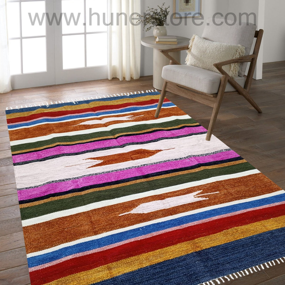 Bohemian Kilim - Multicolor (1) 4 ft' x 6 ft'