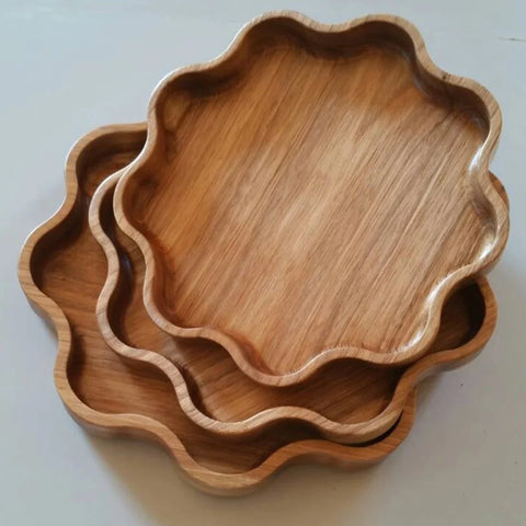 Wooden Platter Serving Tray (Pack of 3)