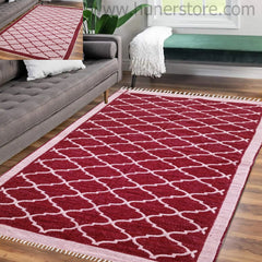 Moroccan Style Rug - Plum & Peach (4 ft' x 6 ft')