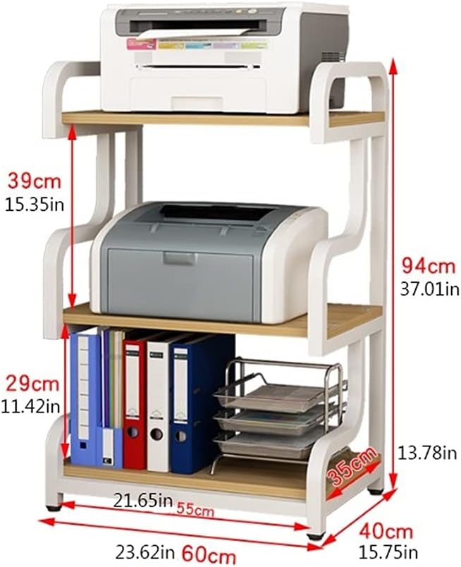 Printer Stand Printer Stand Workspace Printer Stand Shelf Storage Wood...