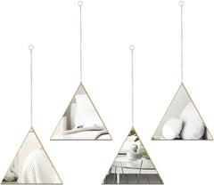 KIEE Triangle Wall Mirror Modern Geometry Hanging Home Decor