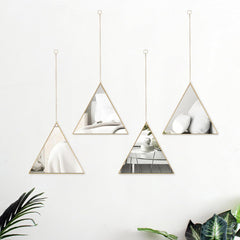 KIEE Triangle Wall Mirror Modern Geometry Hanging Home Decor